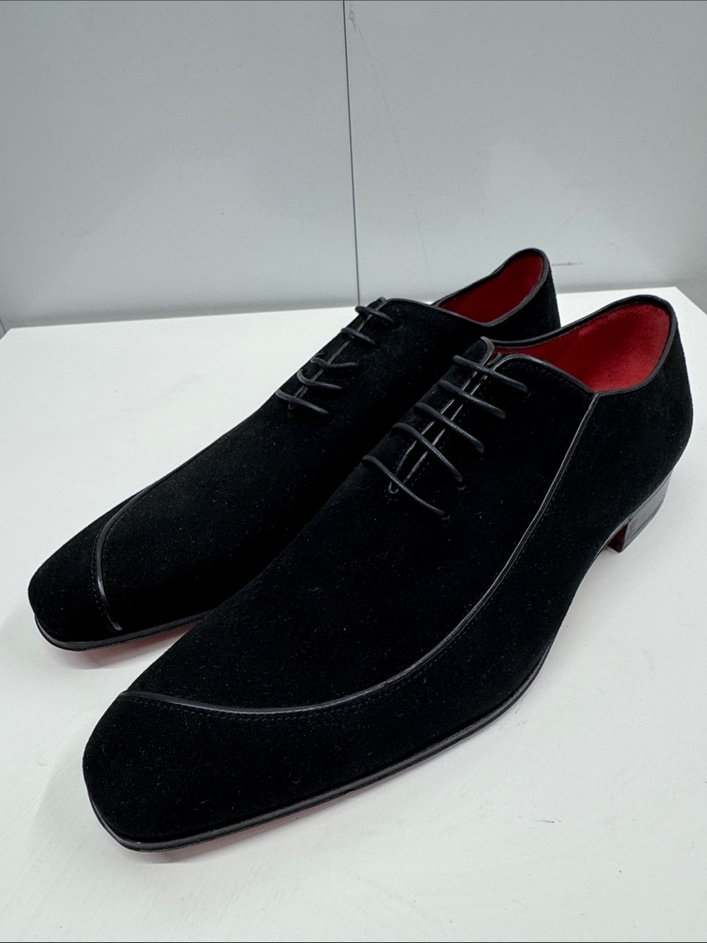 Caporicci Black calfskin Suede Derby Shoes 9.5 (so soft, like butter)